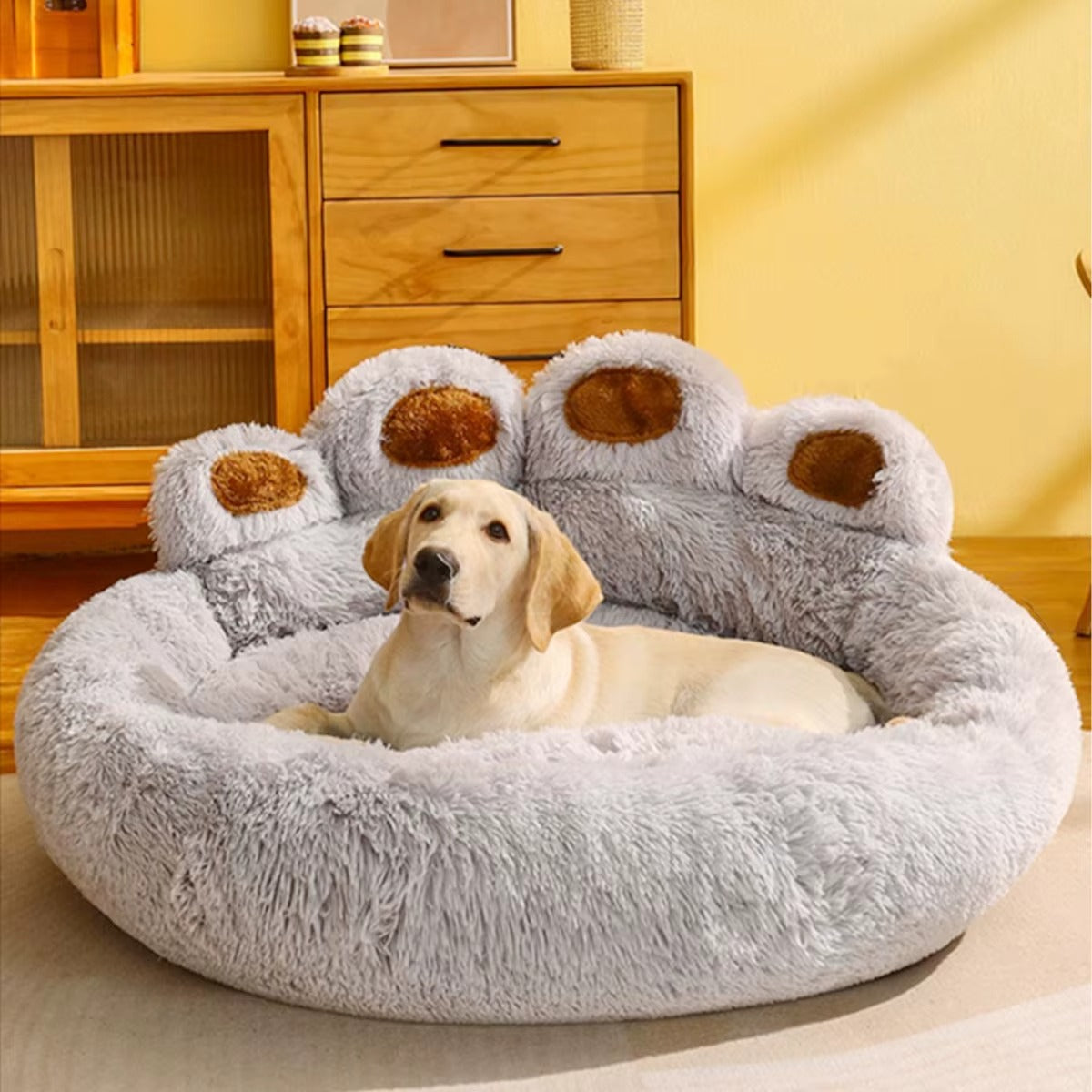 Petory™ Calming Plush Dog Bed – Warm & Cozy Sleep Nest